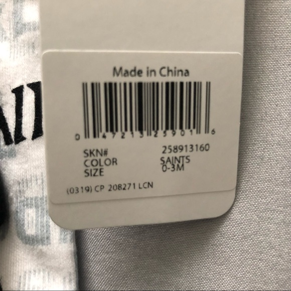 NWT Saints NFL Baby (0-3 months) Baby Sets (2) - Picture 4 of 5